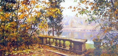 Тихонько бродит по аллеям осень