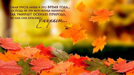 ​Как много песен и стихов о осени ….