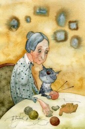 ​Хозяйка и кошка