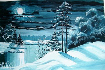 Рисовала зима
